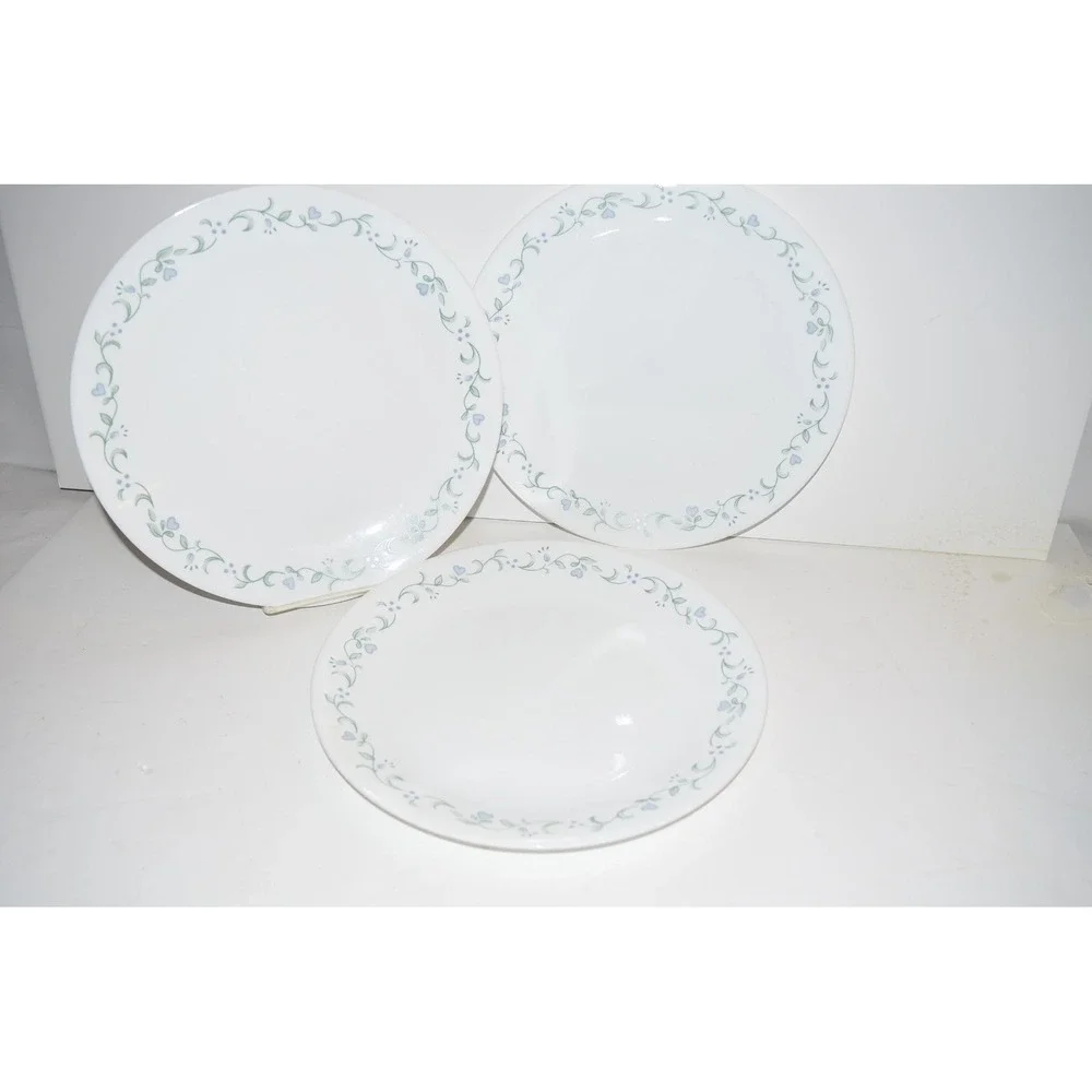 Vtg Corelle Country Cottage Dinner Plates 3pc set